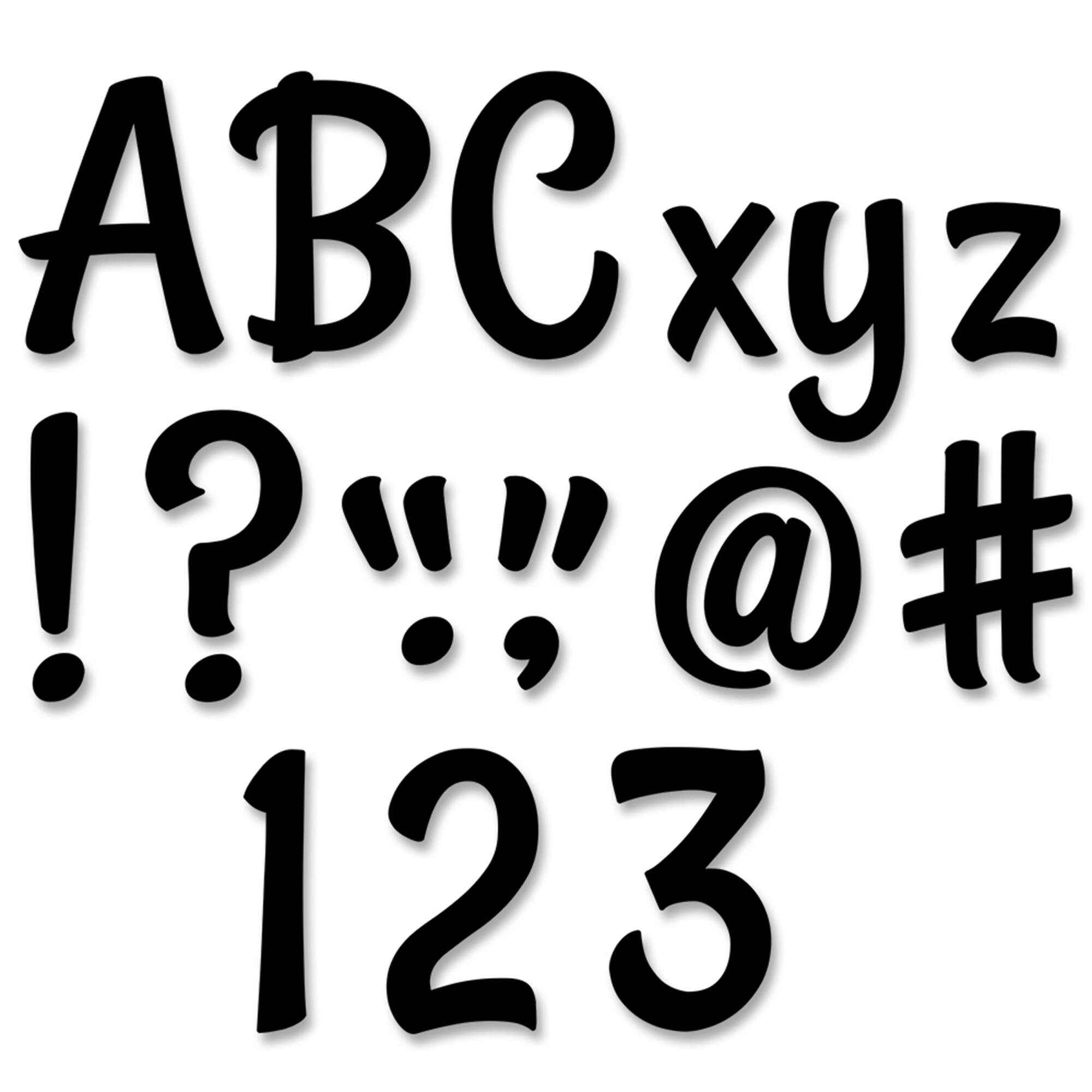 Creative Teaching Press Stylish Black 4" Designer Letters, 3 Packs of 235